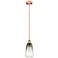 Edison Brookhaven Almond 6"W Copper Stem Mini Pendant w/ Slate Shade