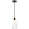 Edison Brookhaven Almond 6"W Oiled Bronze Cord Pendant w/ Opal Shade
