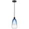 Edison Brookhaven Almond 6"W Oiled Bronze Cord Pendant w/ Sapphire Shade