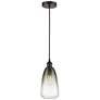 1_Edison Brookhaven Almond 6"W Oiled Bronze Cord Pendant w/ Slate Shade