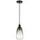 Edison Brookhaven Almond 6"W Oiled Bronze Cord Pendant w/ Slate Shade