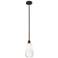 Edison Brookhaven Almond 6"W Oiled Bronze Stem Pendant w/ Opal Shade