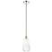 Edison Brookhaven Almond 6"W Polished Nickel Stem Pendant w/ Opal Shade
