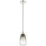 Edison Brookhaven Almond 6"W Polished Nickel Stem Pendant w/ Slate Shade