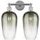 Edison Brookhaven Flute 16"W 2 Light Chrome Bath Light w/ Slate Shade