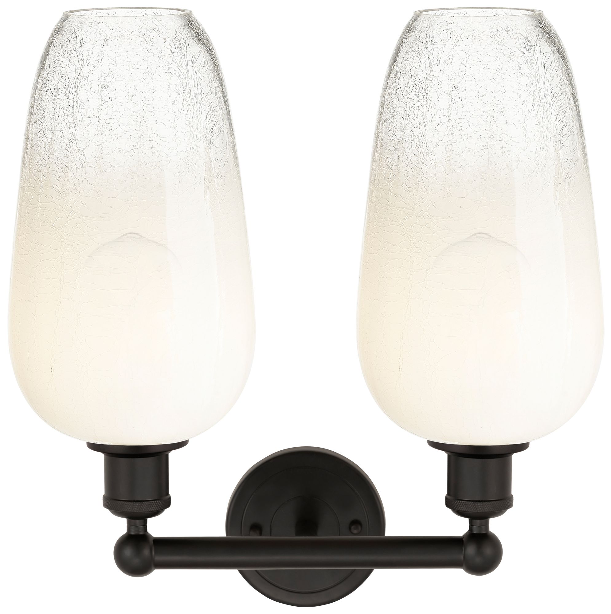 Image 2 Edison Brookhaven Flute 16"W 2-Lt Oiled Bronze Vanity w/ Opal Shade more views