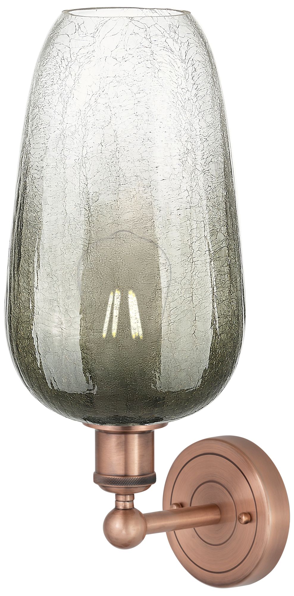 Image 2 Edison Brookhaven Flute 17"H Antique Copper Sconce With Slate Shade more views