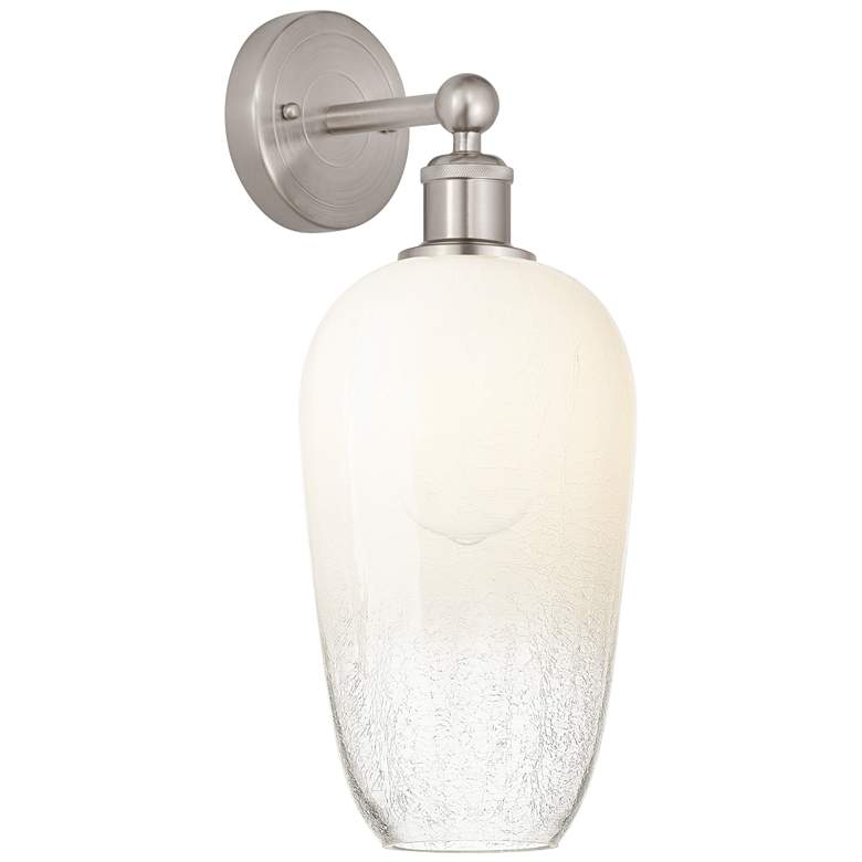 Image 1 Edison Brookhaven Flute 17"H Brushed Nickel Sconce With Opal Shade