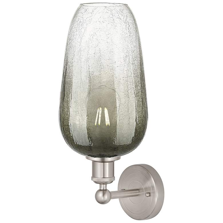 Image 2 Edison Brookhaven Flute 17"H Brushed Nickel Sconce With Slate Shade more views