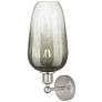 Edison Brookhaven Flute 17"H Brushed Nickel Sconce With Slate Shade