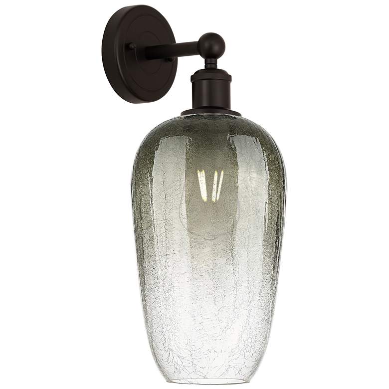 Image 1 Edison Brookhaven Flute 17"H Oil Rubbed Bronze Sconce With Slate Shade