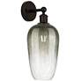1_Edison Brookhaven Flute 17"H Oil Rubbed Bronze Sconce With Slate Shade