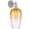 Edison Brookhaven Flute 17"H Polished Chrome Sconce With Amber Shade