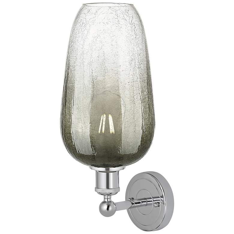 Image 2 Edison Brookhaven Flute 17"H Polished Chrome Sconce With Slate Shade more views