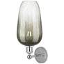 Edison Brookhaven Flute 17"H Polished Chrome Sconce With Slate Shade