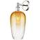 Edison Brookhaven Flute 17"H Polished Nickel Sconce With Amber Shade