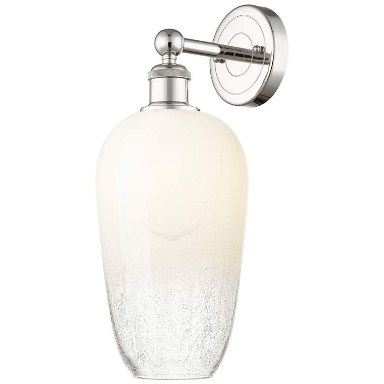 Image 1 Edison Brookhaven Flute 17"H Polished Nickel Sconce With Opal Shade