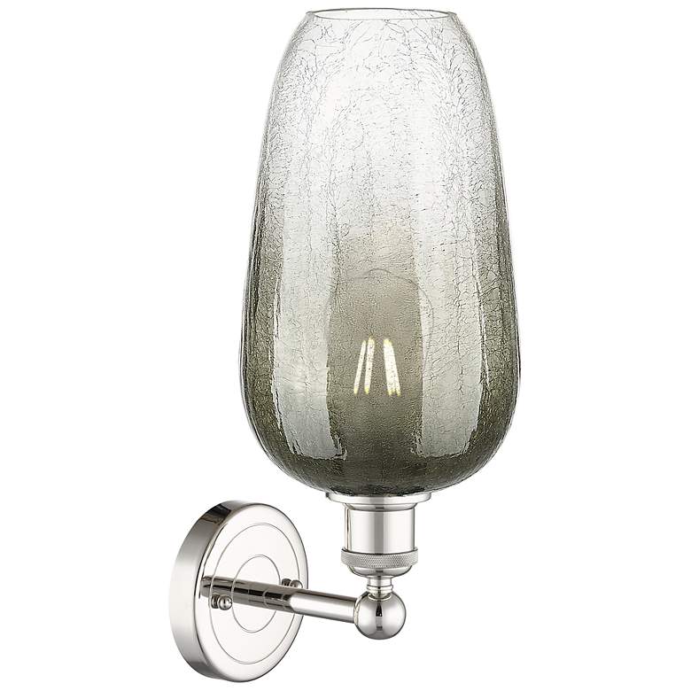 Image 2 Edison Brookhaven Flute 17"H Polished Nickel Sconce With Slate Shade more views