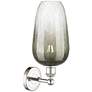 Edison Brookhaven Flute 17"H Polished Nickel Sconce With Slate Shade