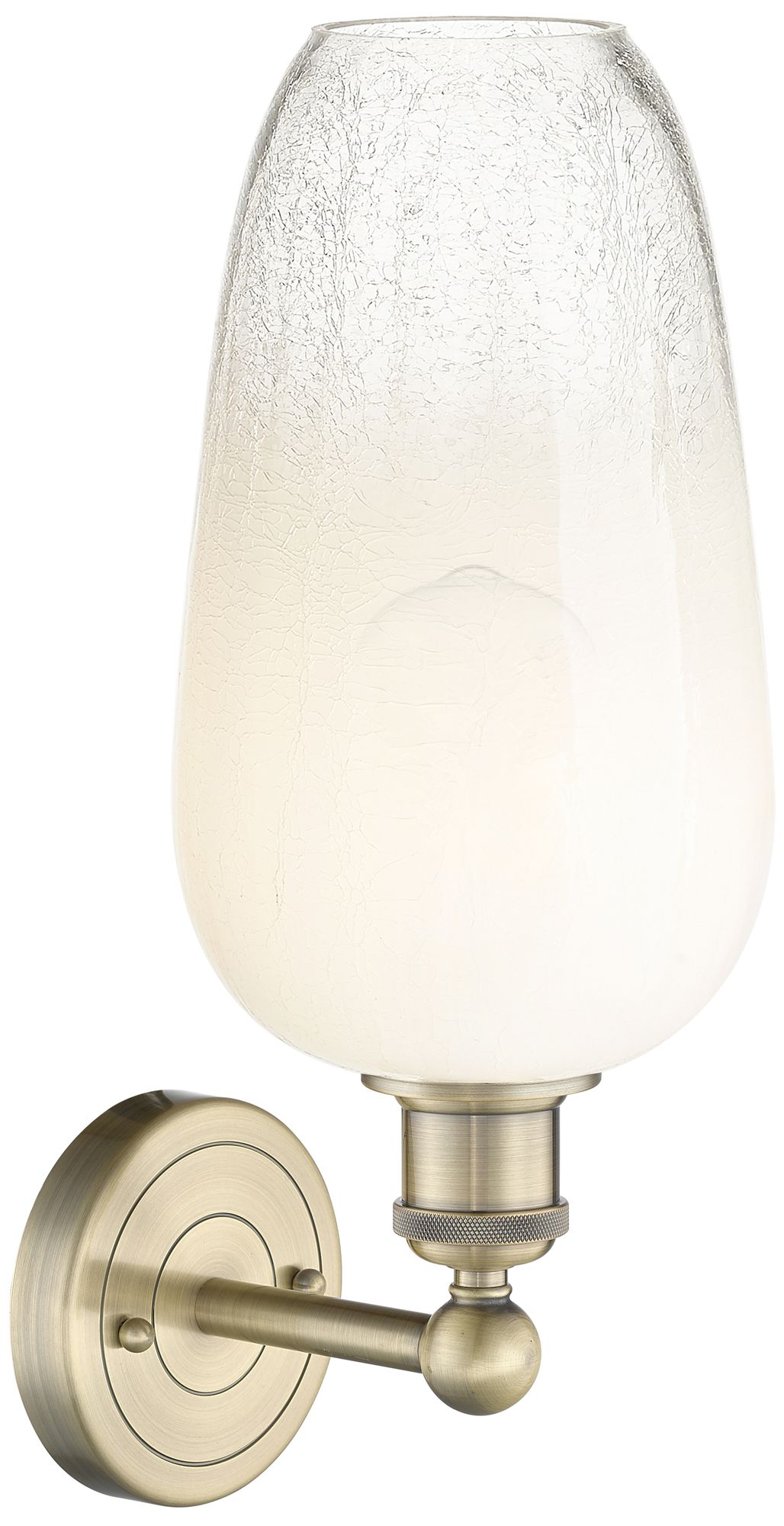 Image 2 Edison Brookhaven Flute 17" High Antique Brass Sconce With Opal Shade more views