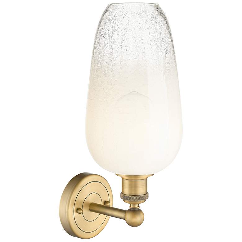Image 2 Edison Brookhaven Flute 17" High Brushed Brass Sconce With Opal Shade more views