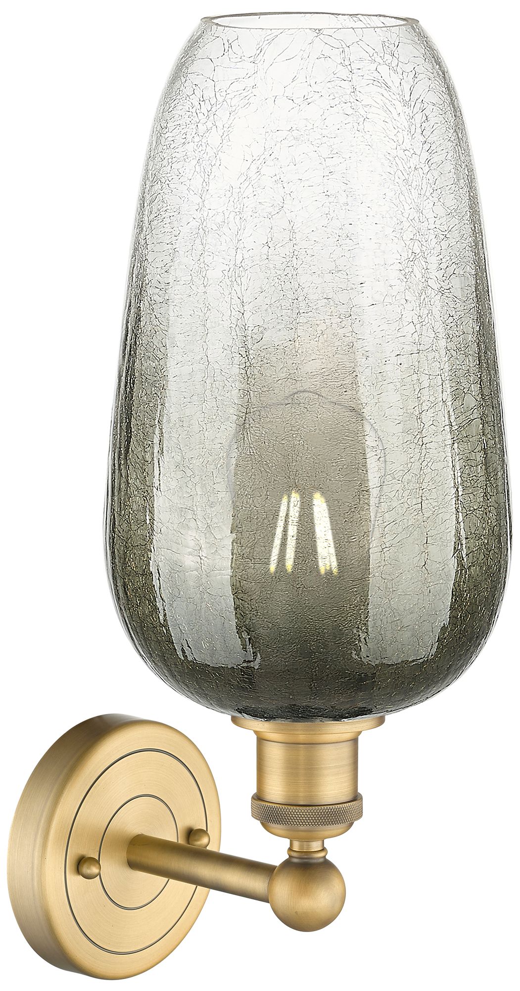 Image 2 Edison Brookhaven Flute 17" High Brushed Brass Sconce With Slate Shade more views
