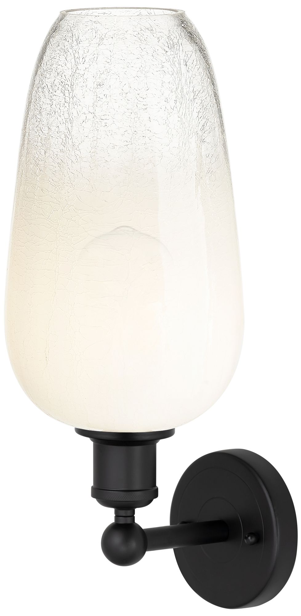 Image 2 Edison Brookhaven Flute 17" High Matte Black Sconce With Opal Shade more views