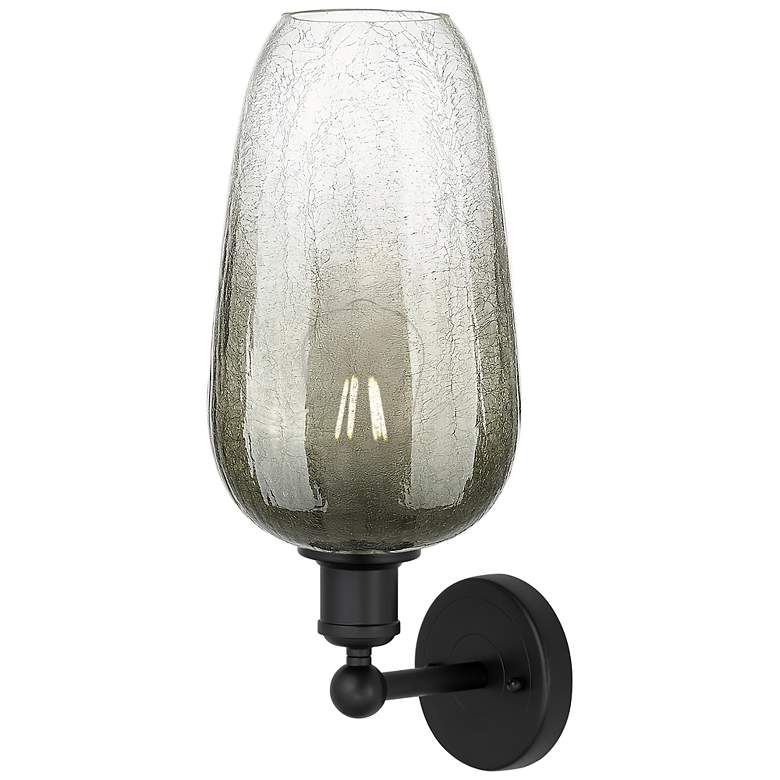 Image 2 Edison Brookhaven Flute 17" High Matte Black Sconce With Slate Shade more views