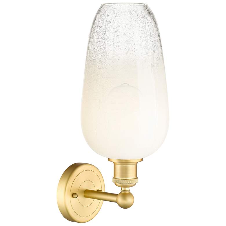 Image 2 Edison Brookhaven Flute 17" High Satin Gold Sconce With Opal Shade more views