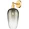 Edison Brookhaven Flute 17" High Satin Gold Sconce With Slate Shade