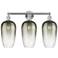Edison Brookhaven Flute 25"W 3 Light Chrome Bath Light w/ Slate Shade