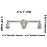 3_Edison Brookhaven Flute 25"W 3 Light Chrome Bath Light w/ Slate Shade more views