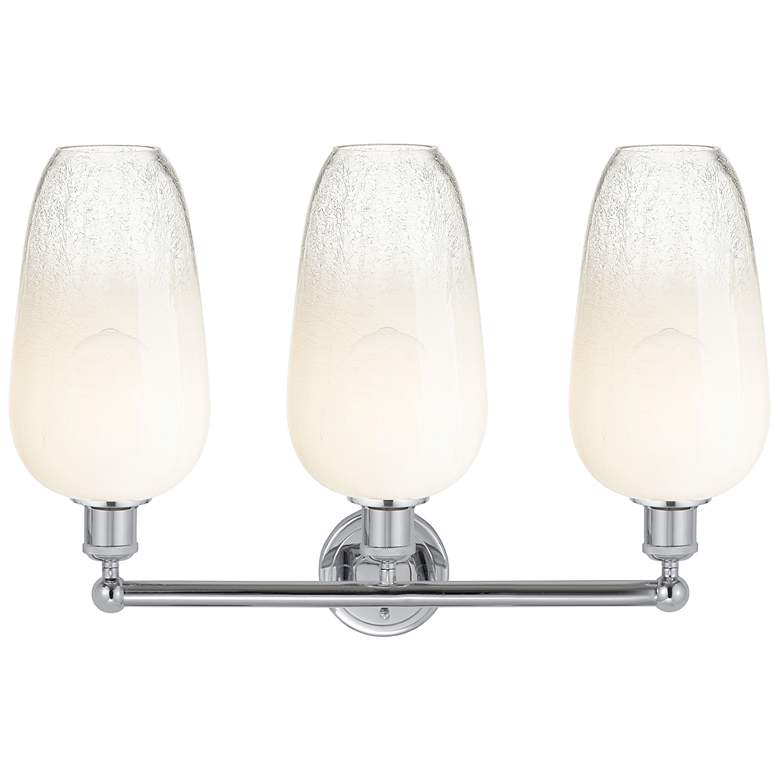 Image 2 Edison Brookhaven Flute 25"W 3 Light Chrome Vanity Light w/ Opal Shade more views
