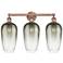 Edison Brookhaven Flute 25"W 3 Light Copper Bath Light w/ Slate Shade
