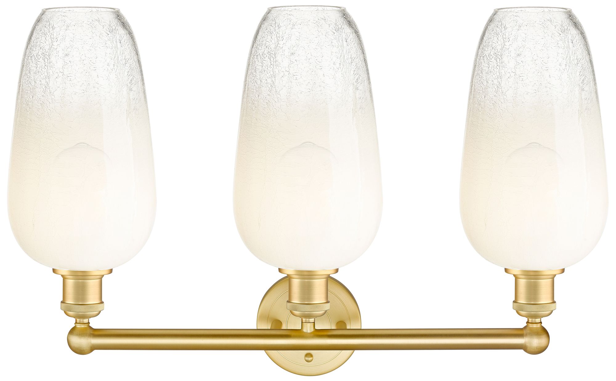 Image 2 Edison Brookhaven Flute 25"W 3 Light Gold Vanity Light w/ Opal Shade more views