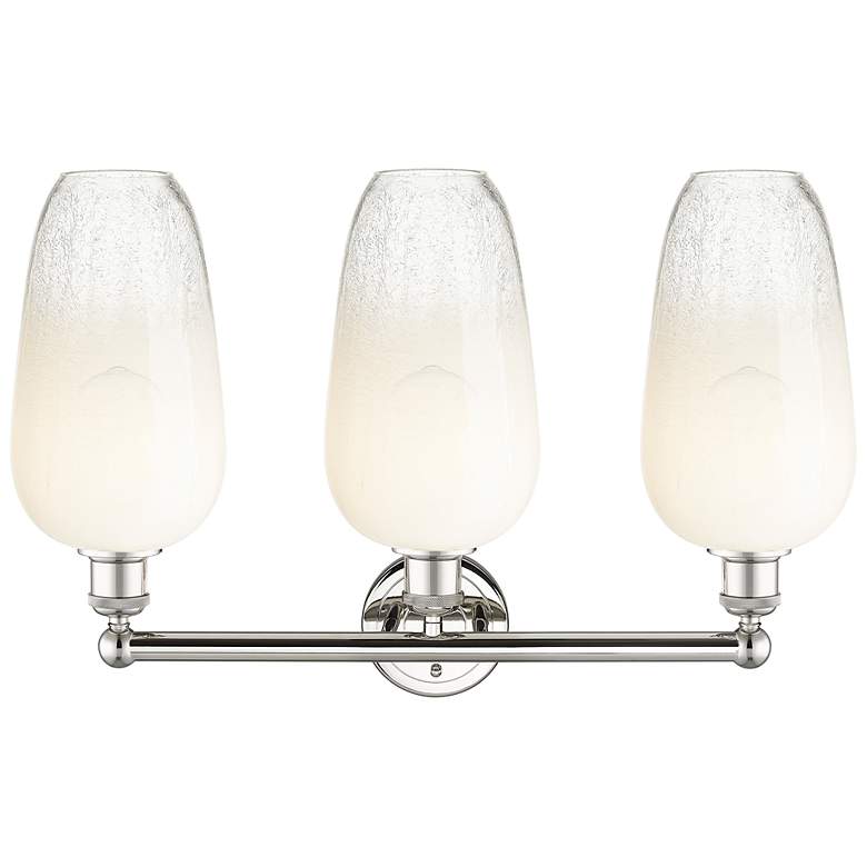 Image 2 Edison Brookhaven Flute 25"W 3-Lt Polished Nickel Vanity w/ Opal Shade more views