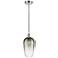Edison Brookhaven Flute 7"W Chrome Cord Mini Pendant w/ Slate Shade