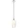 Edison Brookhaven Flute 7"W Chrome Stem Mini Pendant w/ Opal Shade