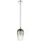 Edison Brookhaven Flute 7"W Chrome Stem Mini Pendant w/ Slate Shade