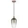 Edison Brookhaven Flute 7"W Copper Cord Mini Pendant w/ Slate Shade