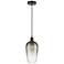 Edison Brookhaven Flute 7"W Oiled Bronze Cord Pendant w/ Slate Shade