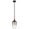 Edison Brookhaven Flute 7"W Oiled Bronze Stem Pendant w/ Slate Shade