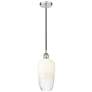 1_Edison Brookhaven Flute 7"W Polished Nickel Cord Pendant w/ Opal Shade