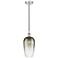 Edison Brookhaven Flute 7"W Polished Nickel Cord Pendant w/ Slate Shade