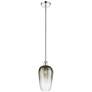 Edison Brookhaven Flute 7"W Polished Nickel Stem Pendant w/ Slate Shade