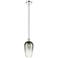 Edison Brookhaven Flute 7"W Polished Nickel Stem Pendant w/ Slate Shade