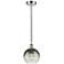 Edison Brookhaven Globe 8"W Chrome Cord Mini Pendant w/ Slate Shade