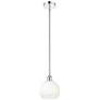 Edison Brookhaven Globe 8"W Chrome Stem Mini Pendant w/ Opal Shade