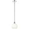 Edison Brookhaven Globe 8"W Chrome Stem Mini Pendant w/ Opal Shade