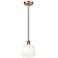 Edison Brookhaven Globe 8"W Copper Cord Mini Pendant w/ Opal Shade